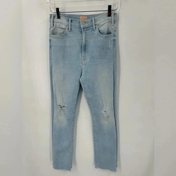 MOTHER THE HUSTLER HIGH WAIST ANKLE FRAY JEANS IN NOT SO CHILL PILL SIZE 27 B902 - Picture 2 of 8
